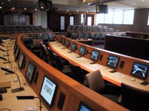 looking toward the gallery seating