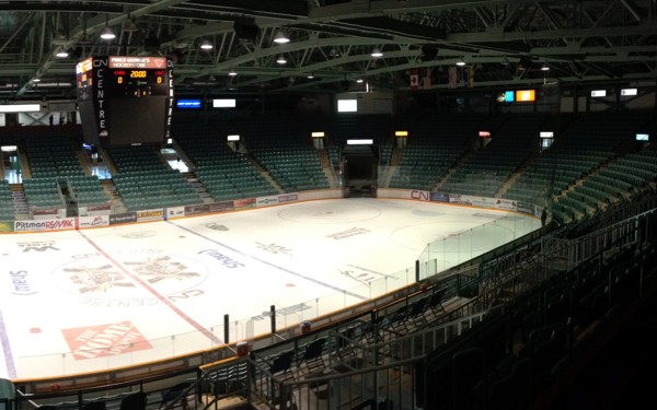 ice surface setup for curling event